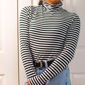 SOLD BANANA REPUBLIC Striped Turtleneck